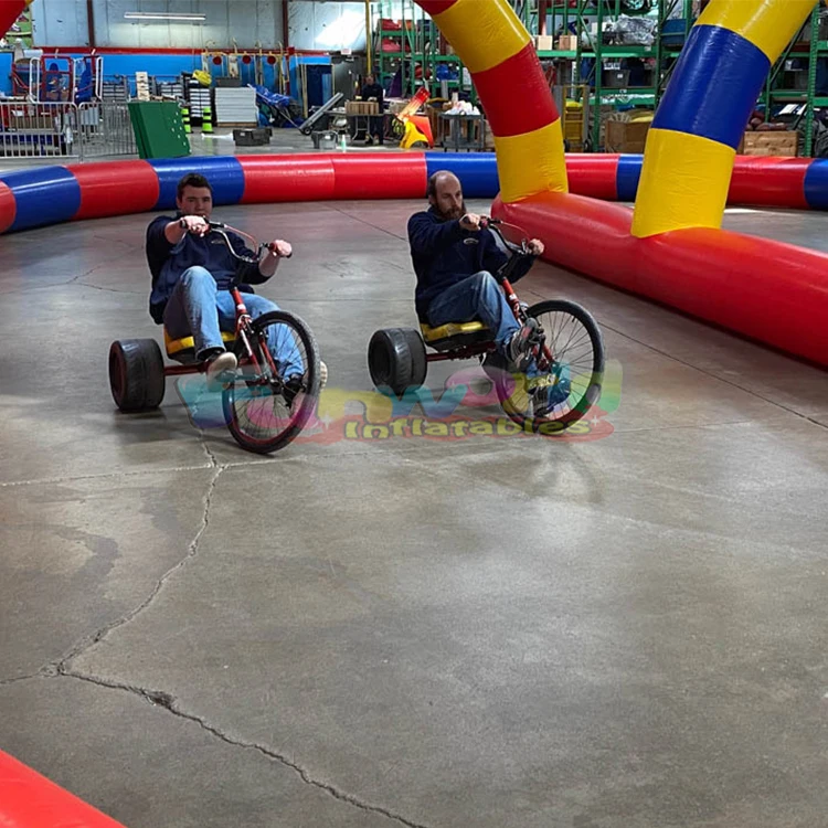 Outdoor game toys go kart racing sport game inflatable race zorb ball bumper cars racing track