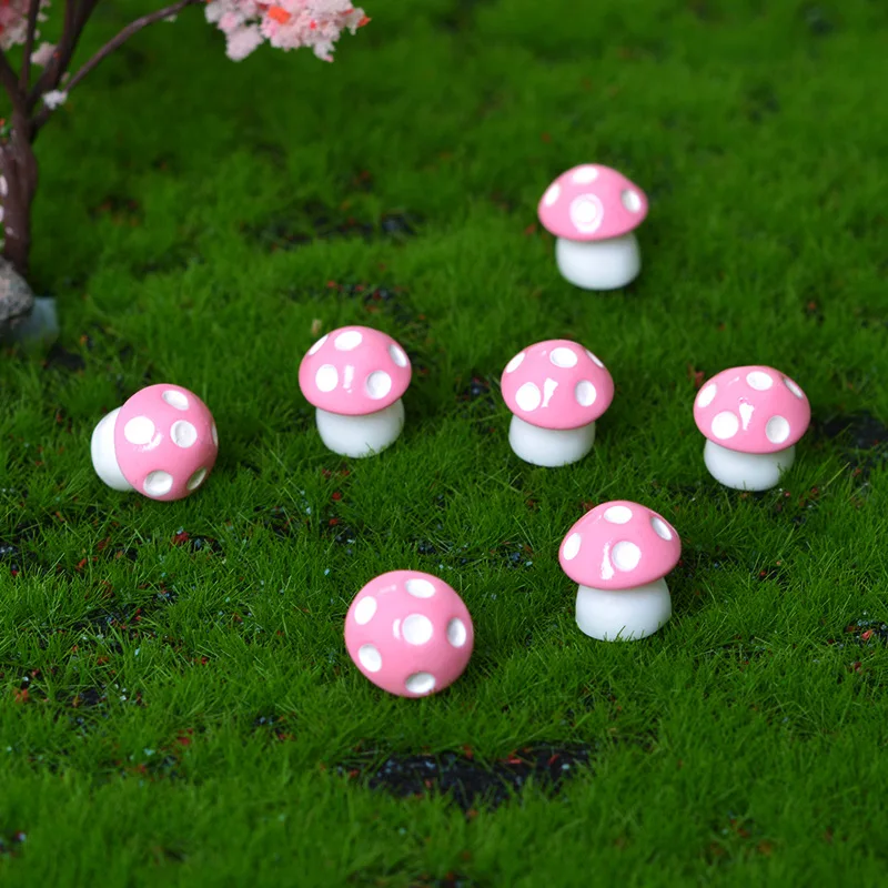 Moss micro landscape resin mini garden decoration miniature mushroom DIY ornaments