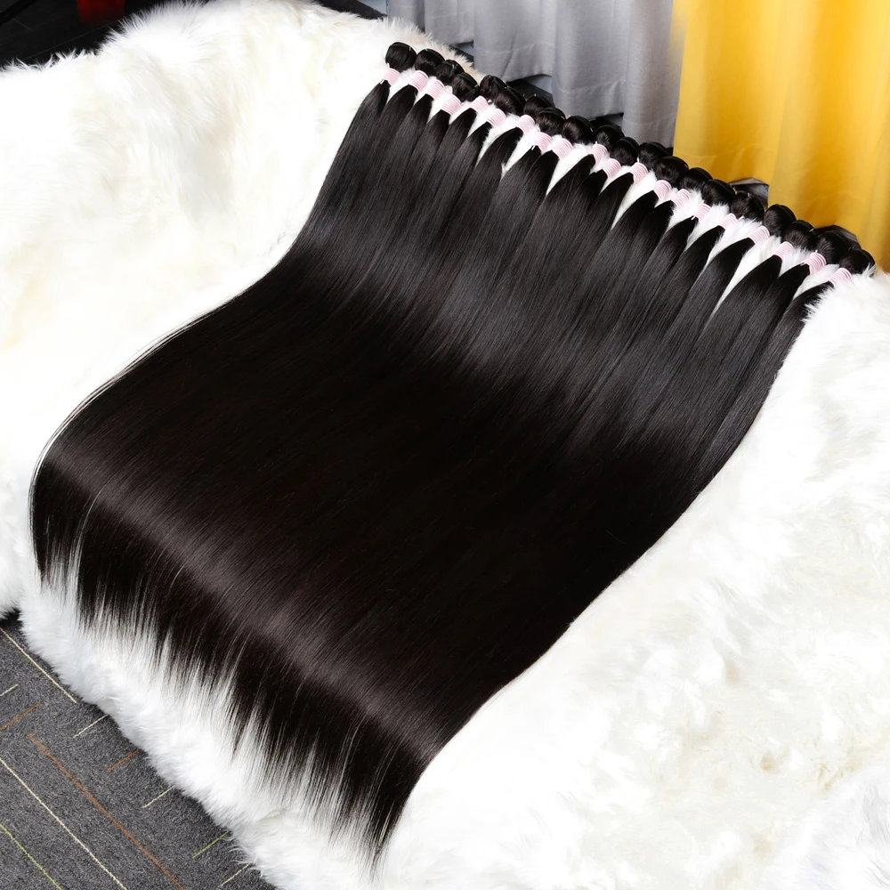 Wholesale Bone Straight Brazilian Human Hair Extensions,Hair Extensions 100% Natural Human Hair,Raw temple Indian Hair Bundle