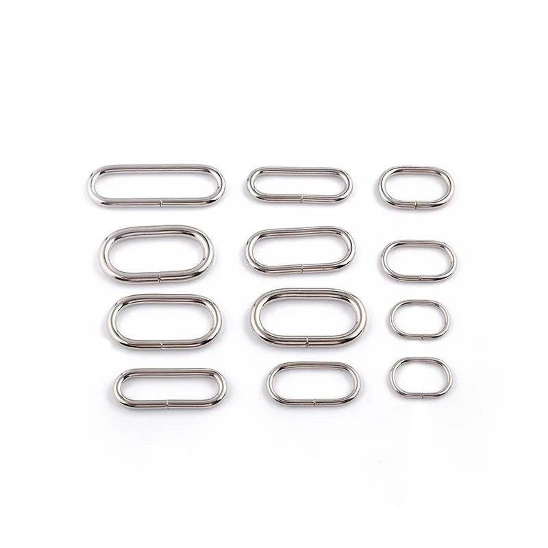 Custom Metal Iron Adjust Oval Plate Ring Buckle for Bag