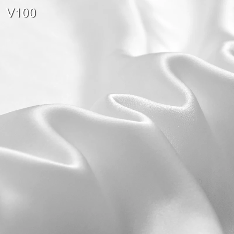 fast shipping white charmeuse 100% pure silk satin fabric soft bridal organic natural vintage wedding meter textile luxury