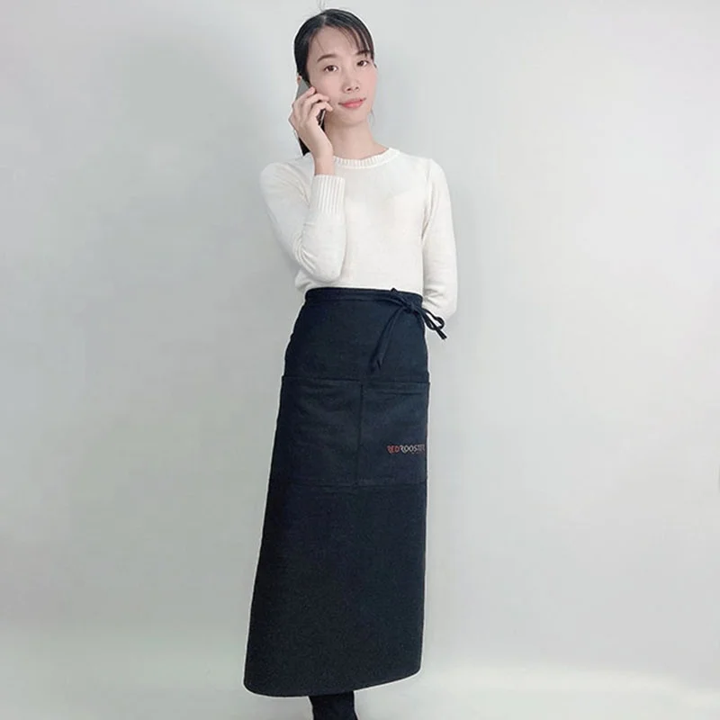 Wholesale Custom Cooking Disposable Aprons Kitchen Apron Canvas Cotton Chef Barber Apron