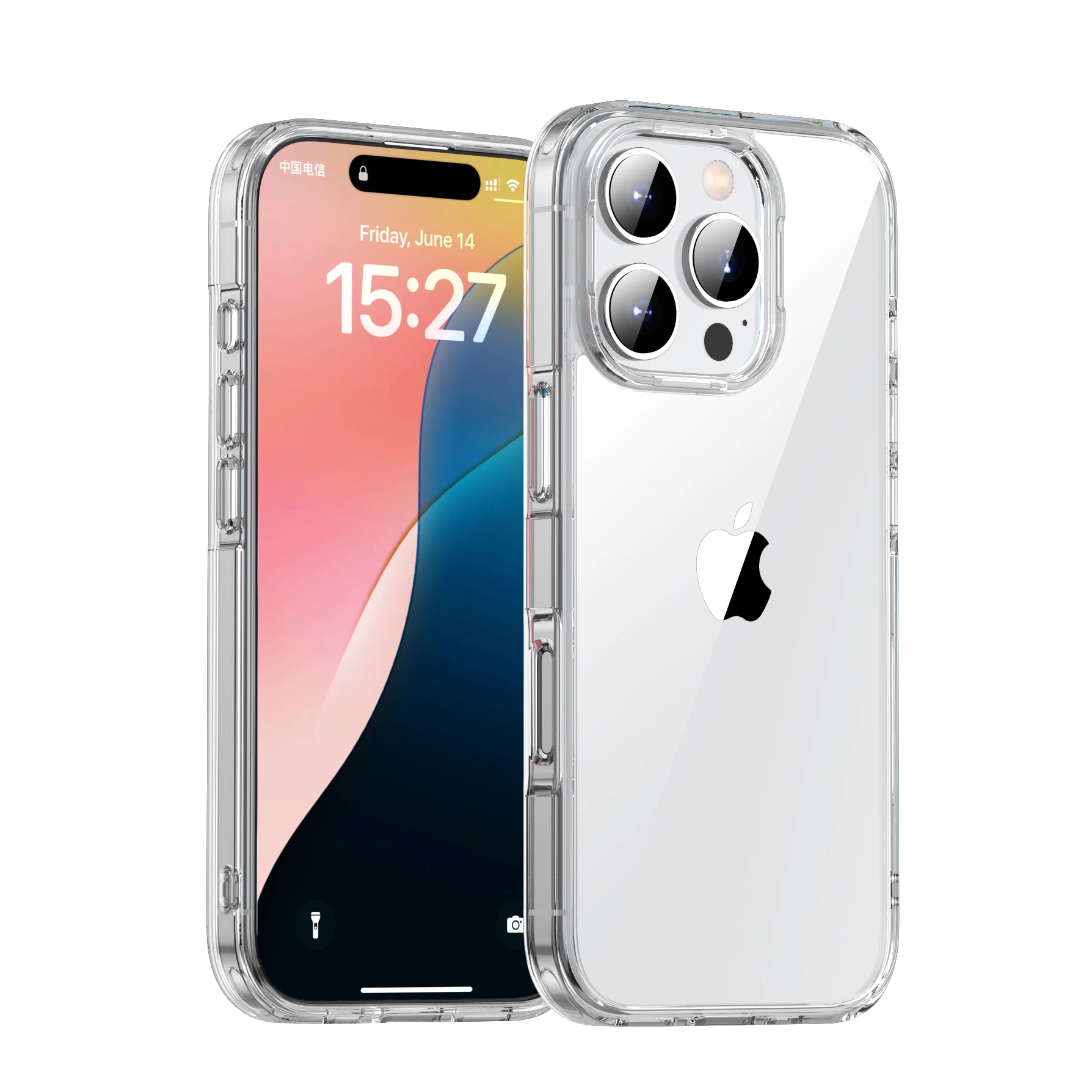Hot Sale Crystal Clear PC TPU Shockproof Bumper Phone Case Exclusively for E-commerce Retail for iPhone 16 Pro