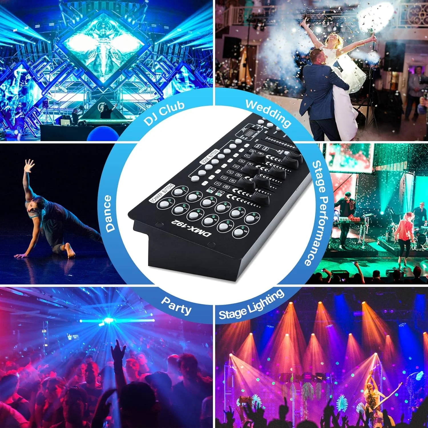 Мини-оператор 192 канал света контроллер консоли Dmx 512