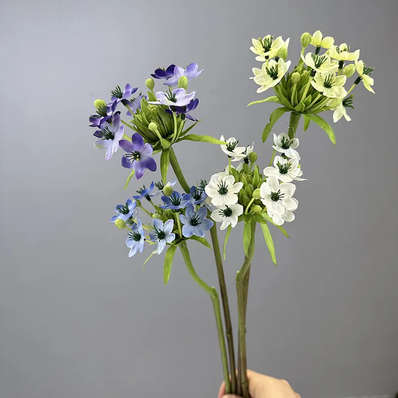JOYEN Handcrafted Blossom Flowers Artificial Green Silk Realistic Artificial Orchid Flowers for Wedding