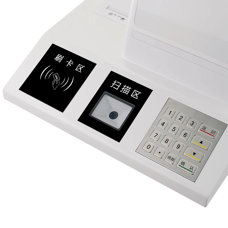 LICON 15.6Inch self-service Kiosk Terminal with Printer QR Corder NFC RFID Touch Screen POS system for Ordering