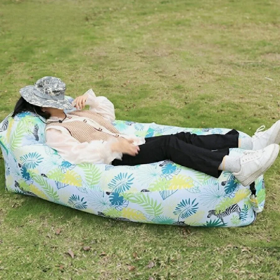 BumperSpecial Adult Folding Camping Beach Waterproof Inflatable Sofa Band Pillow Lazy Camping Bed