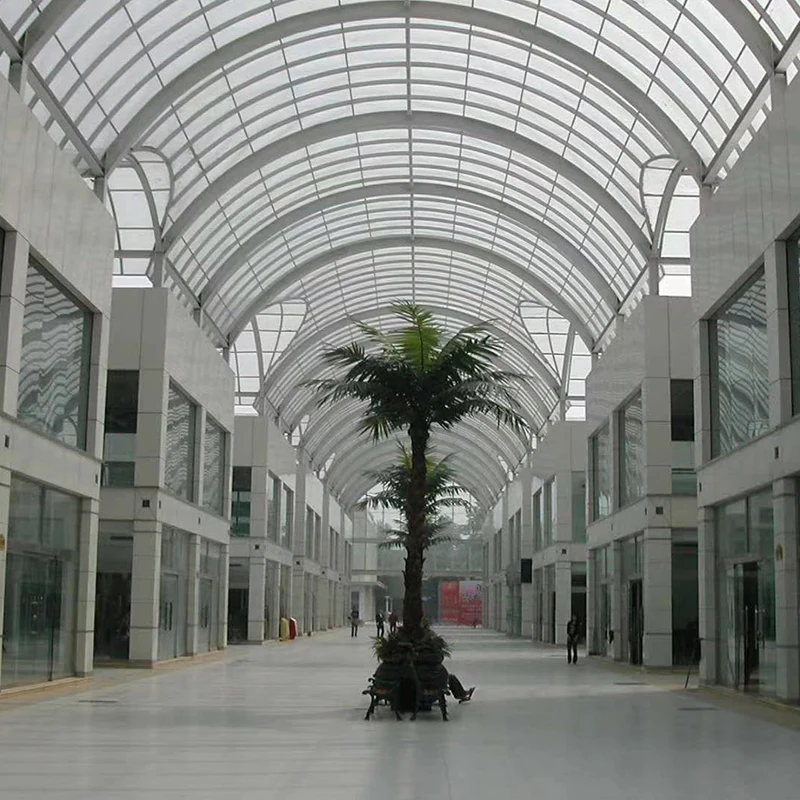 2.1 x 6m transparent Eco-friendly polycarbonate plastic panels for constructions roofing skylights