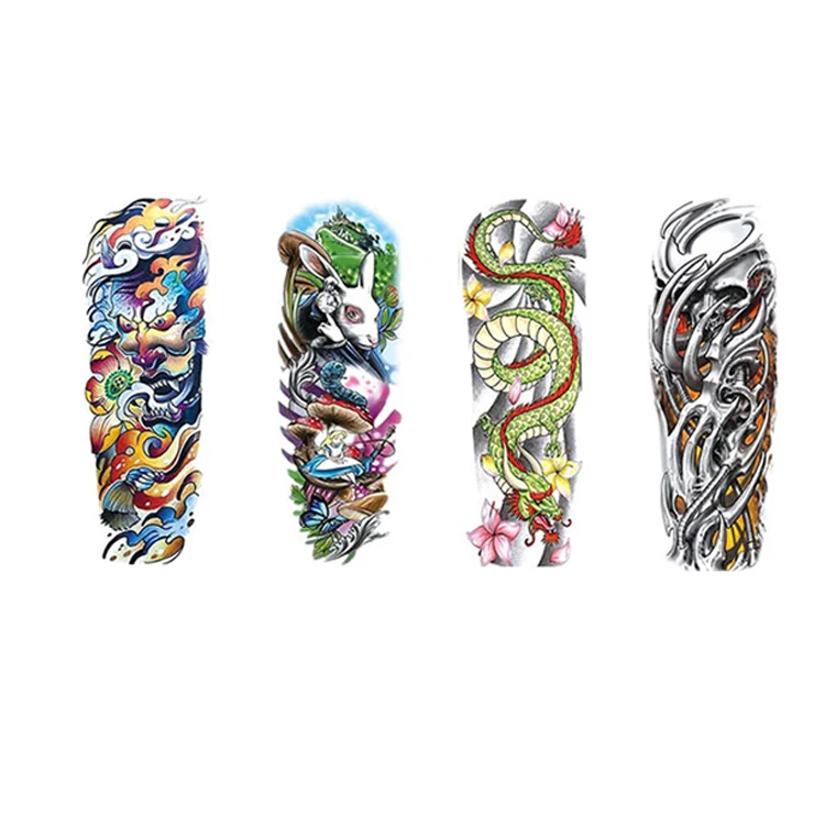 Custom Wholesale Full Arm Tattoo Stickers For Men Temporary Tattoo