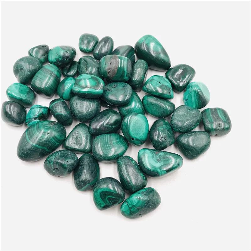 Wholesale Natural Healing polished smoothly malachite tumbled stones for decoration