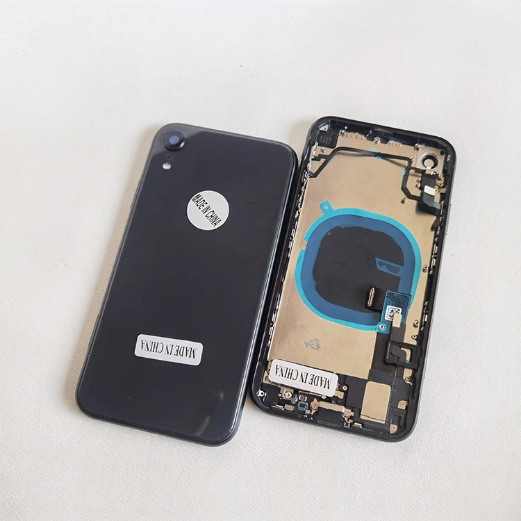 New Mobile Phone Back Cover Case Housing For Iphone XR Full Body Middle Frame With Logo flex kits glass replacement