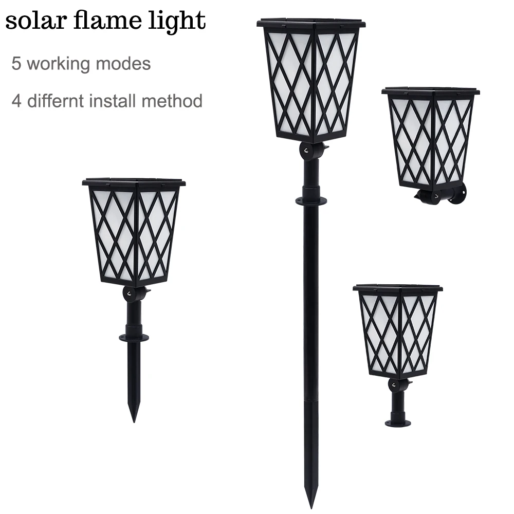 
Best Selling Solar Outdoor Led Pillar Light Solar flame light solar fire lamp 