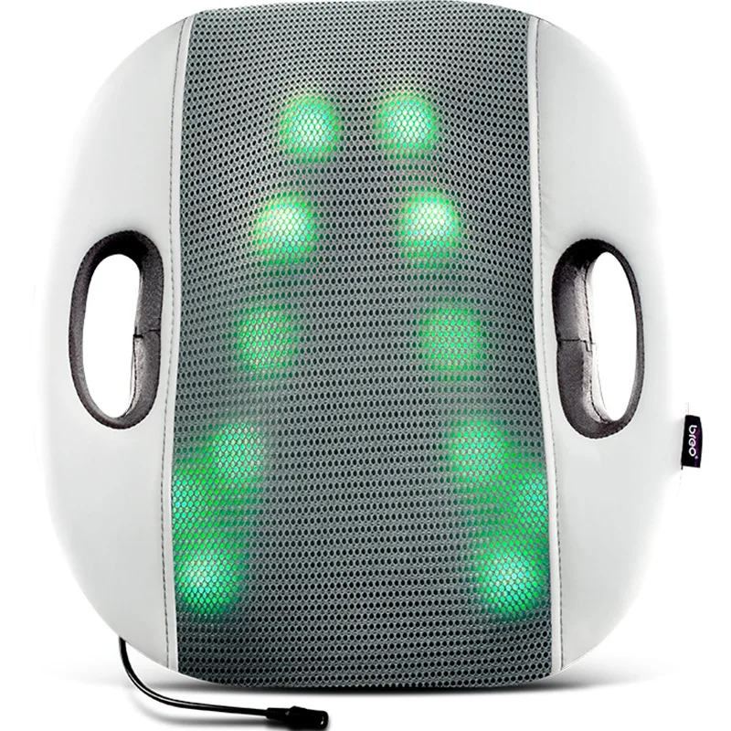 Factory customized home car wireless waist massager cushion 3D kneading acupressure back heating massage for sports