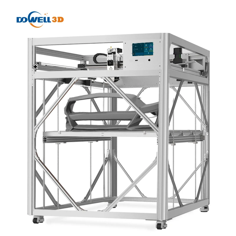 DOWELL 2000mm 3dprinter with enclosure industrial Dual extruder imprimante 3d printing machine Sculpture 3d printer