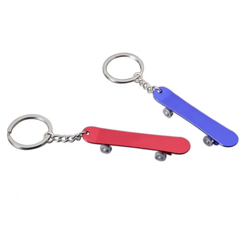 Colorful Snowboard Beer Bottle Openers Keychain Premium Metal Scooter Beverage Bottle Opener Keyring for Men Women