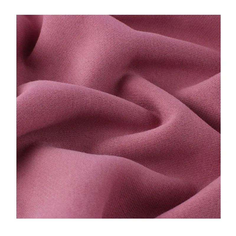  Wholesale Brushed 250-420 Gsm Fleece Fabric 100% Polyester Plush Terry Loop Jersey Knit For
