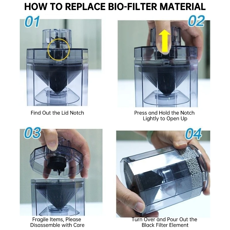 Aquarium Filter Ultra-quiet Suction Pan Automatic Fish Excrement Filter