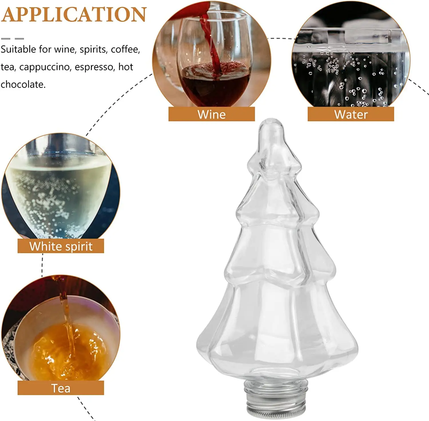 Maysure Christmas Ornaments Tower Shaped Blown Red Glass Christmas Tree with LED Lights Home Table Decor