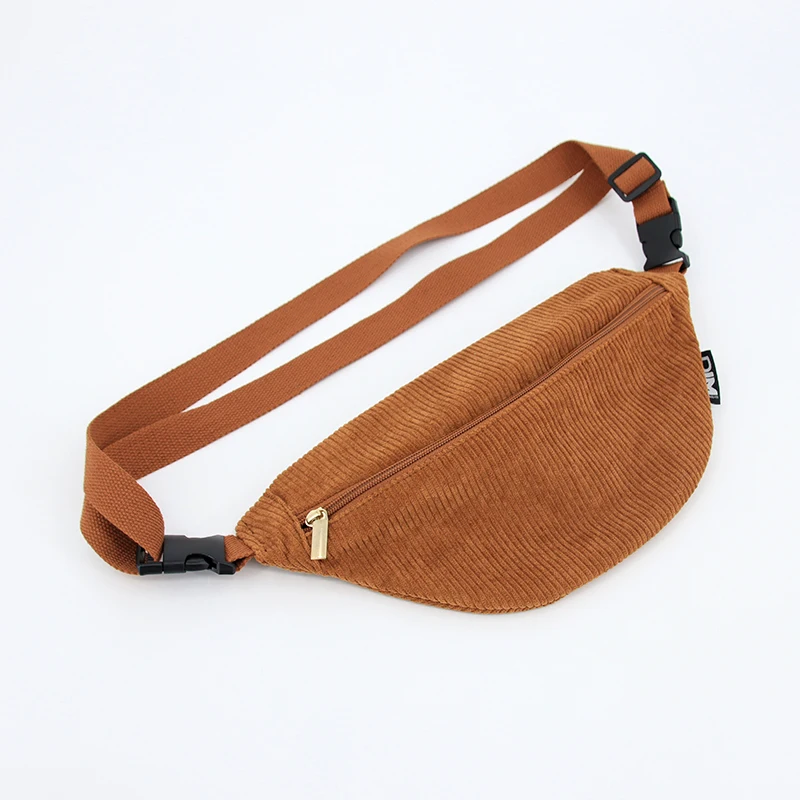 Hot Custom 2024 Corduroy For Outdoor Sport Chest Bag Large Capacity Crossbody Bag Women Men Cross body Bag Fanny Pack