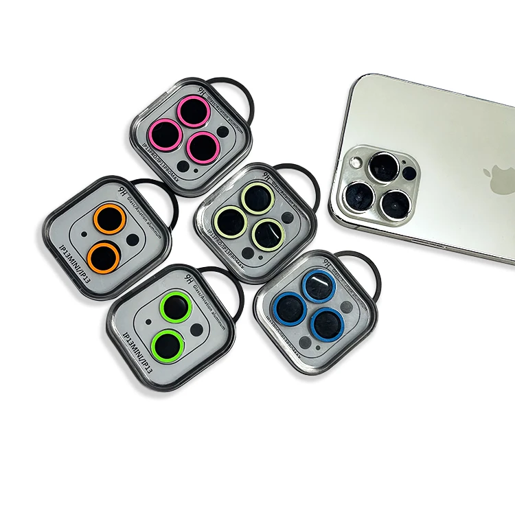 2022 High quality Luminous Camera Lens Protector for iPhone 12 13 14 Pro Max Tempered Glass Luminous Max Camera Lens Protector