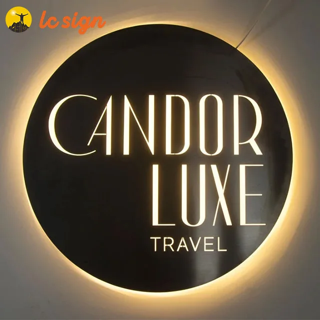 Custom outdoor metal led backlit letter sign advertising display light box for logo decoration