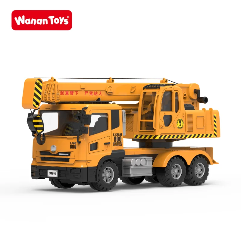 Kids mini diecast model big size  construction truck crane truck machine stem toy with claw for 5 year old construction sets