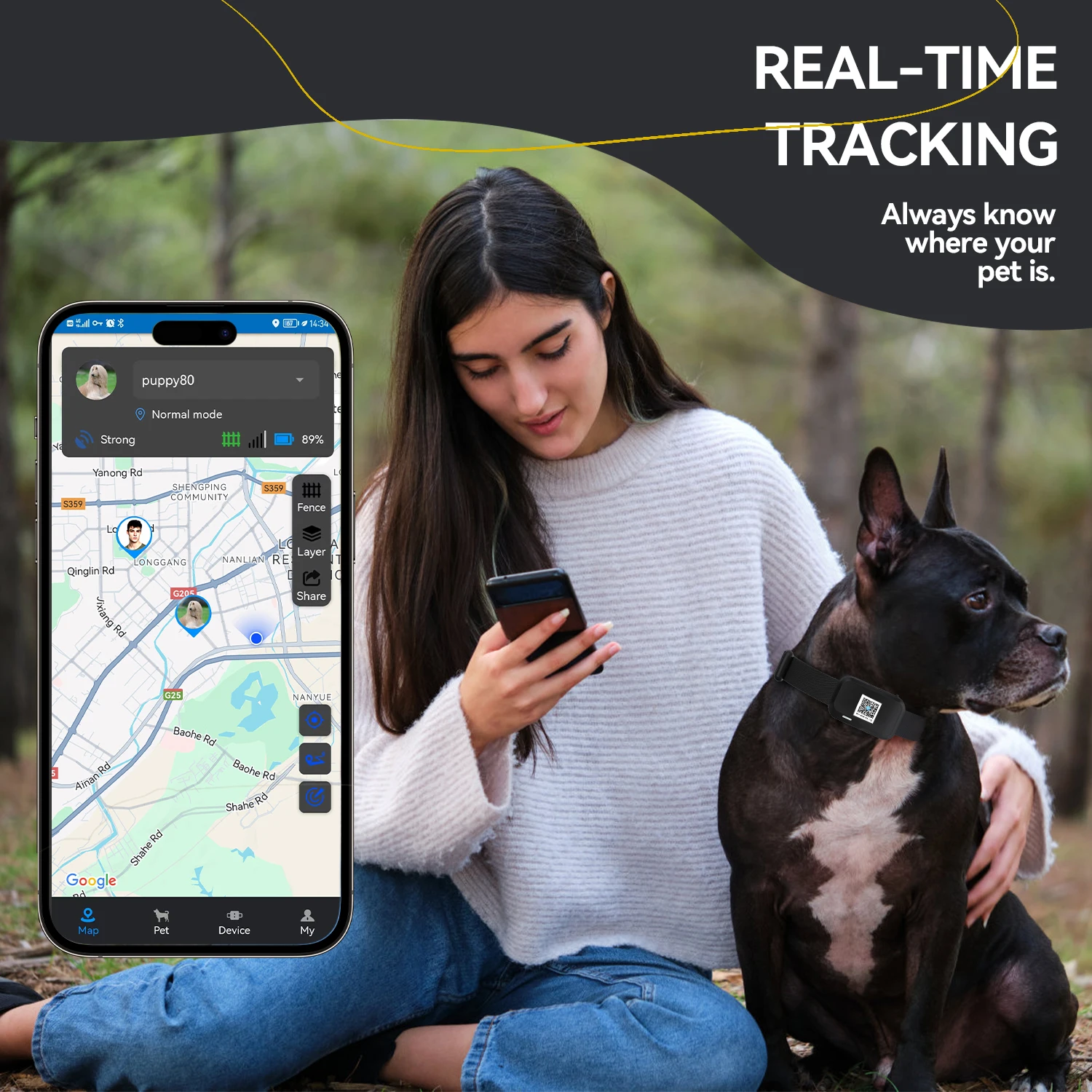 Высокочувствительное устройство для поиска собак трекер беспроводной GPS-трекер с точностью 2 метра водонепроницаемость IP67