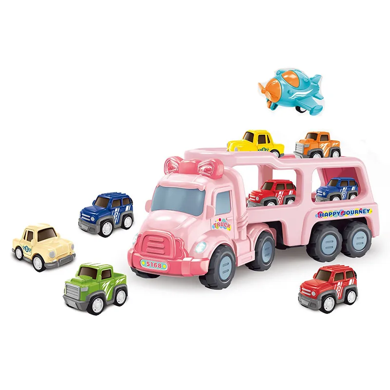 Pull back toys- construction vehicles transport truck carrier toy kids toys  for 3 4 5 6 7 year old boys