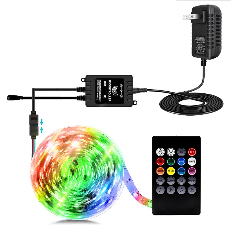 Умный светодио дный RGB полоса света набор 5050 5 м Голосовое управление музыка синхронизация Siri приложение ip65 Водонепроницаемый свет WIFI умный