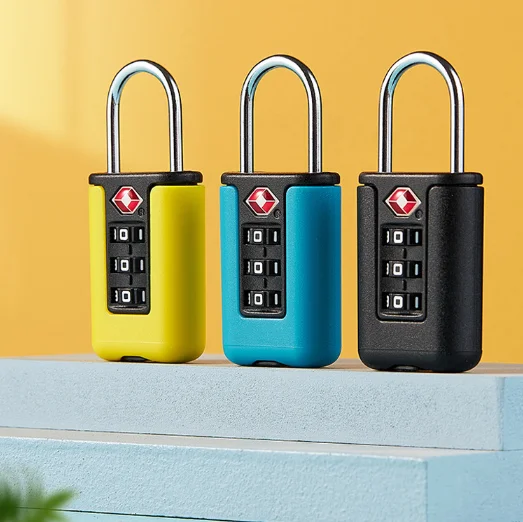zhenzhi New TSA Customs Code Lock for Travel Luggage Password Changeable Lock Contrast Color Design Padlock