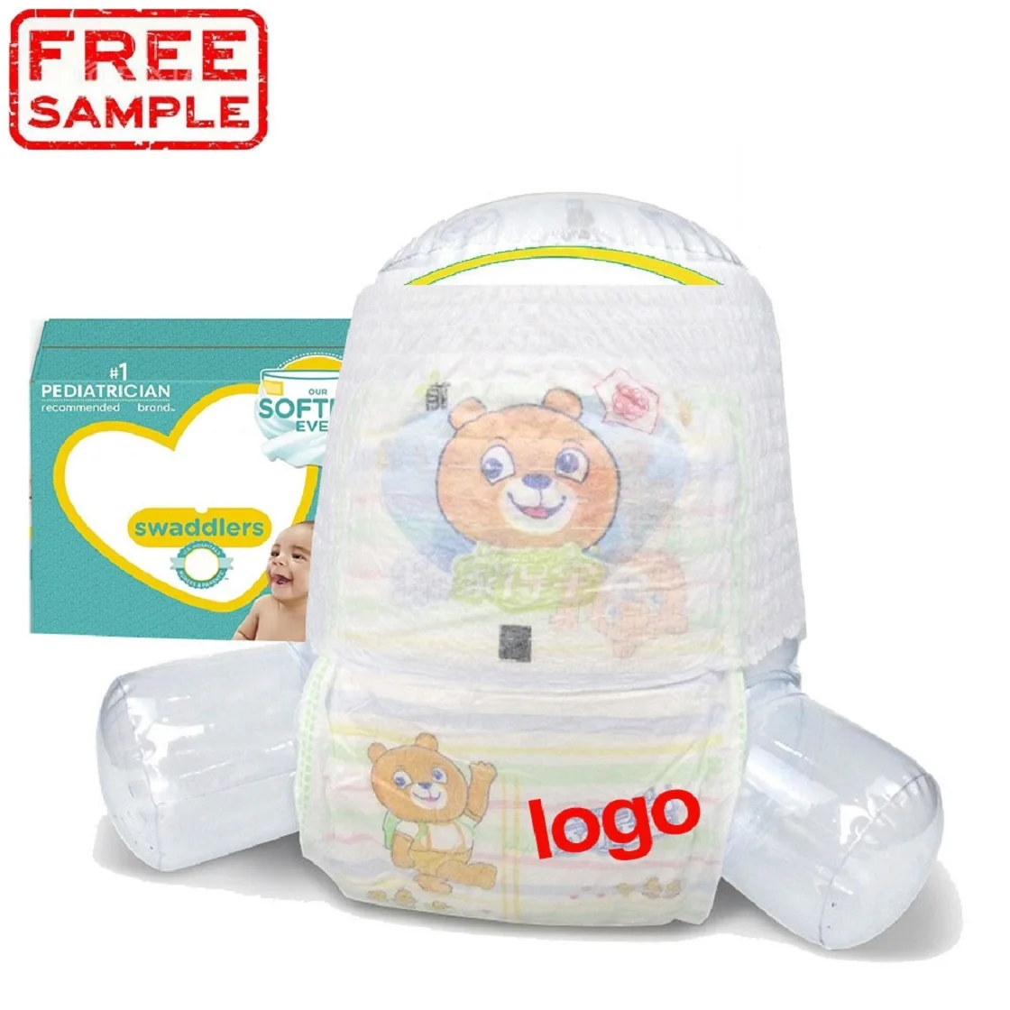 FREE SAMPLE custom wholesale SAP super absorbing performance Swaddlers baby diapers disposable nappies diaper baby diapers