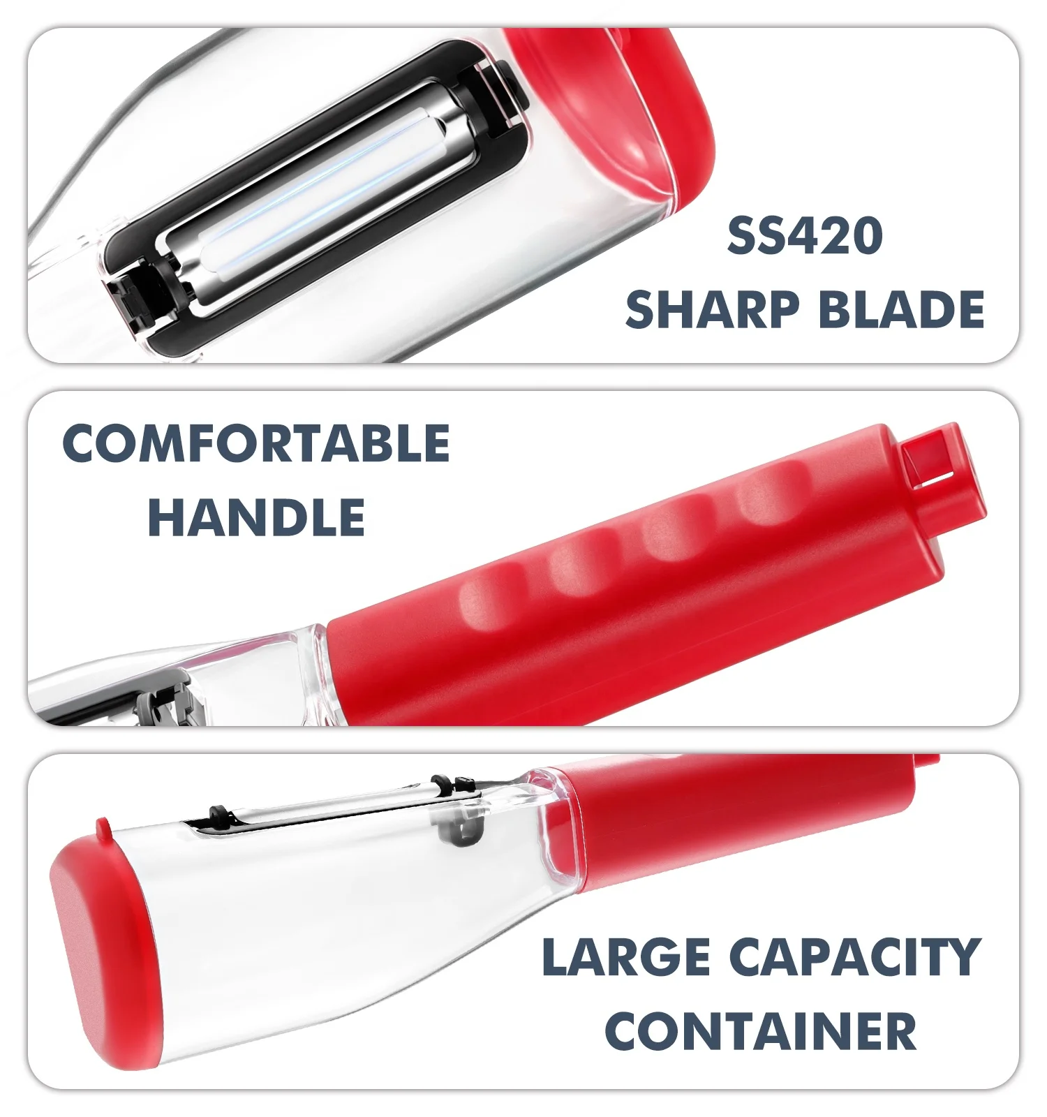 Multi functional veggie fruit carrot peeler machine storage peeler with a container orange plastic peeler
