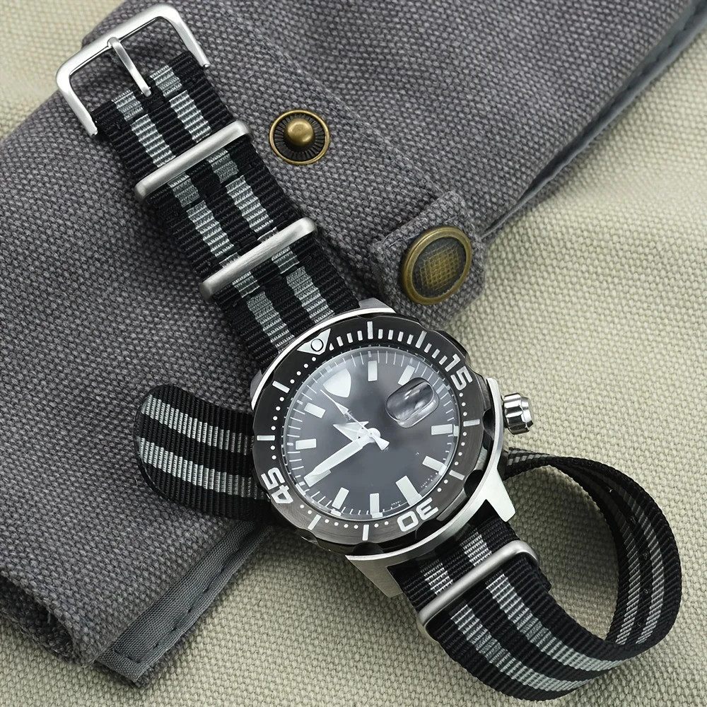 high quality custom polyester woven watch strap braided 18mm woven watch strap nylon