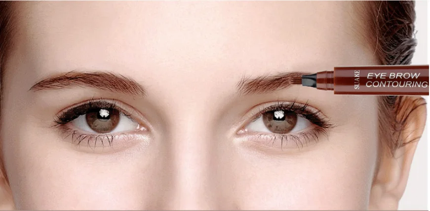 Liquid Eyebrow Pencil Waterproof Microblading Fork Tip Fine Sketch Long Lasting Eyebrow Pencil