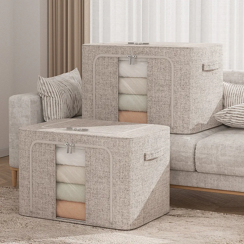 Large Foldable Closet Storage  Canvas Underbed Multipurpose Fabric Bed Sheet Organizer Clothes Storage Bags For Bedding