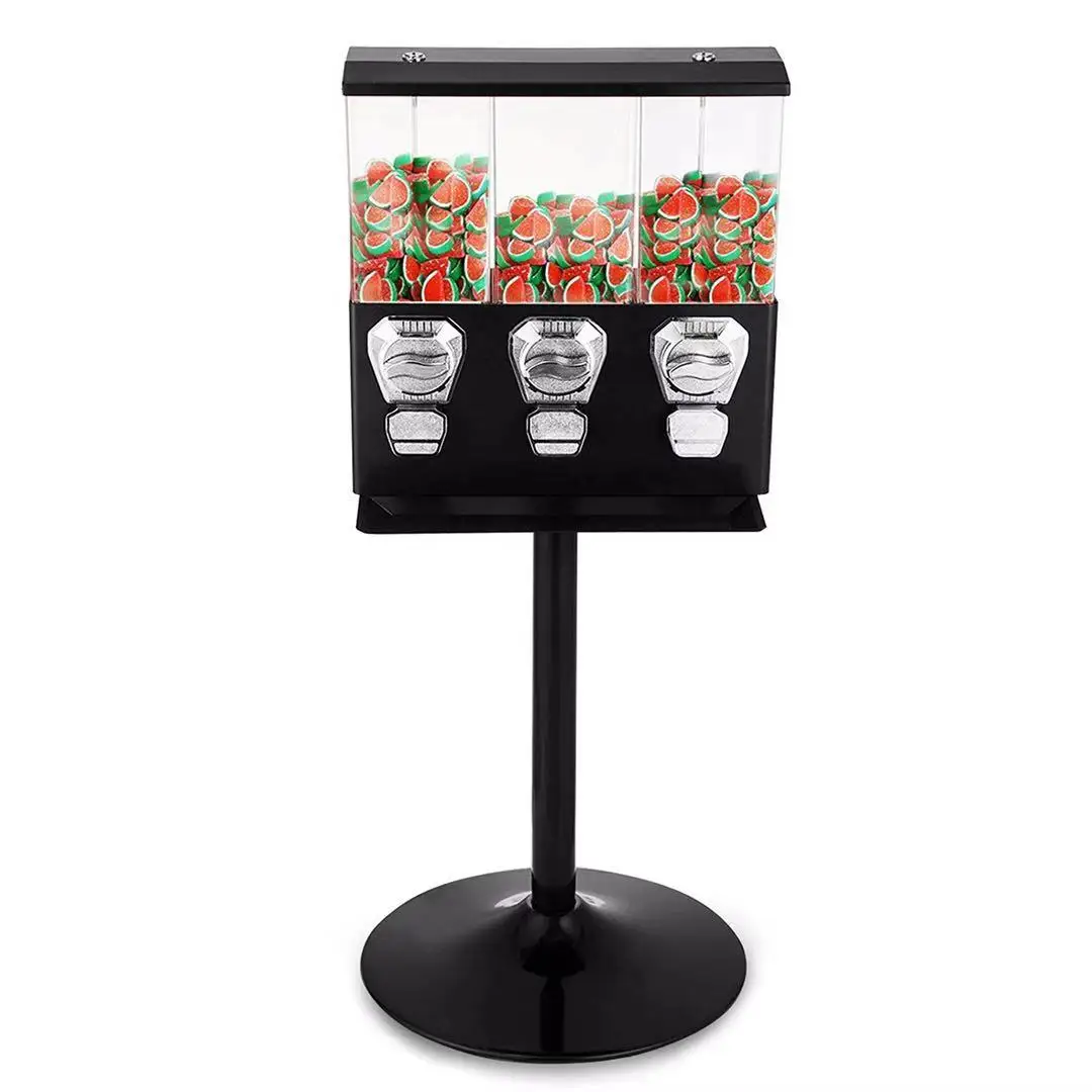 Горячая Распродажа, розовый тройной торговый автомат для конфет, упругий мяч, Токен для продажи игрушек Tomy