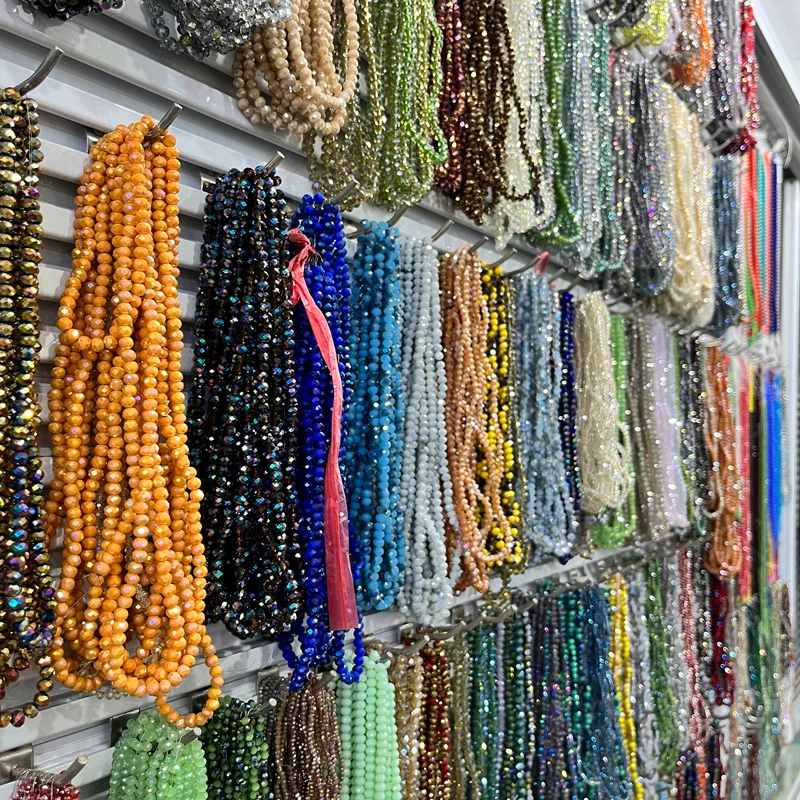 Colorful 2/3/4/6/8/10mm Faceted Crystal AB Rondelle Glass Beads Bulk , Wholesale Crystal Lampwork Glass beads for Jewelry Making