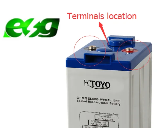 ESG CHAMPION 0.1C-0.5C Discharge Rate Long Life 2v3000Ah Rechargeable Sealed Lead-Acid Solar Battery 2V