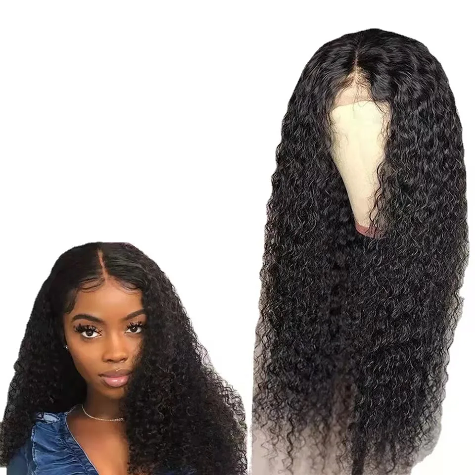 New head band African black small curly long hair oblique differentiation fiber set wig