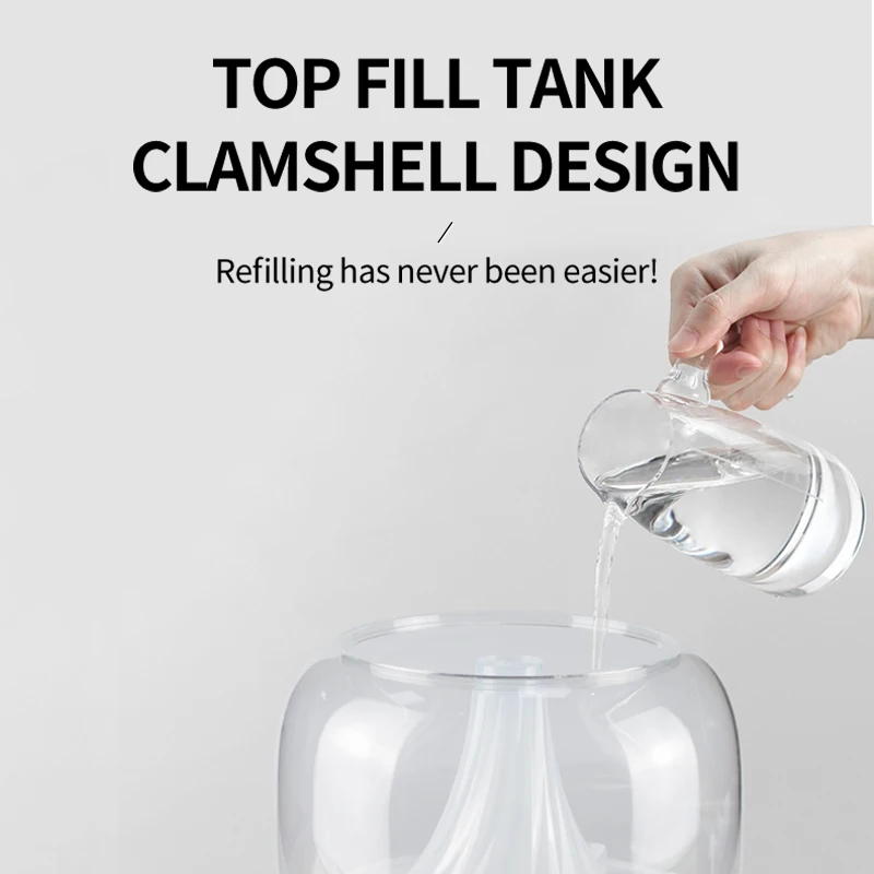 Cool Mist 3L Whisper-Quiet Ultrasonic Humidifier For Bedroom