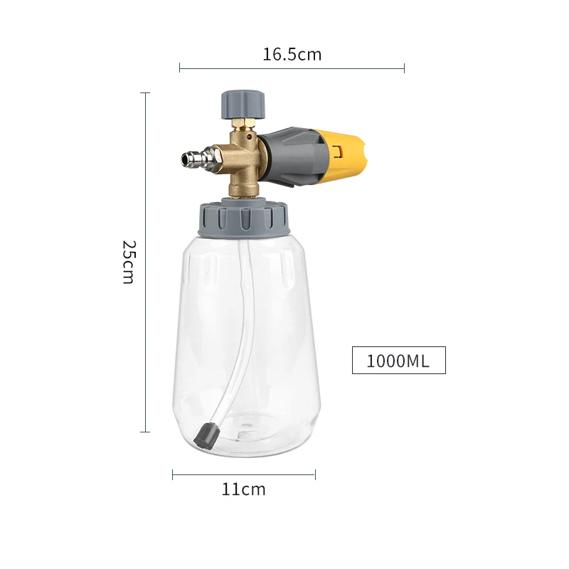 SPS 1L Car Wash Transparent Snow Foam Lance Shampoo High Pressure Washer Cannon
