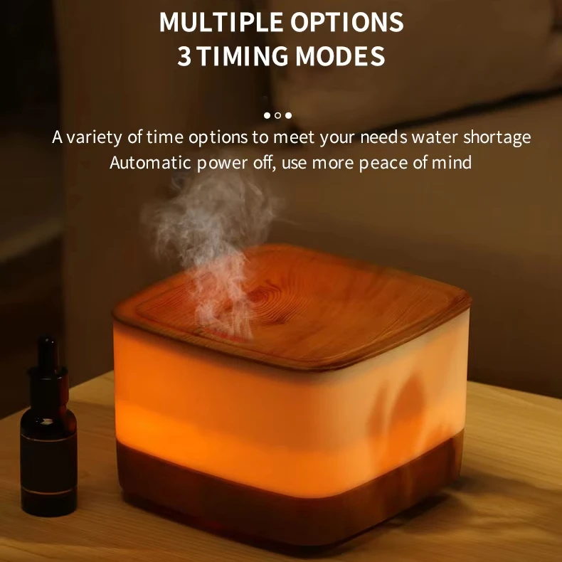 Atomizer Essential Oil Diffuser Volcano Fog Maker Flame Humidifier Essential Oil Defuser Light Remote Control Electric Home Use