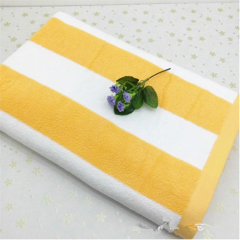 Wholesale 100% Cotton Black And White Striped Beach Towel, Terry Cotton Beach Towel