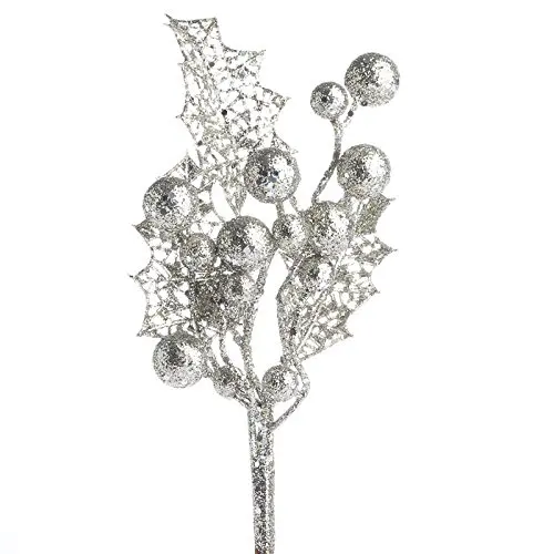 Artificial Glitter Bead berry pick for Christmas tree decoration