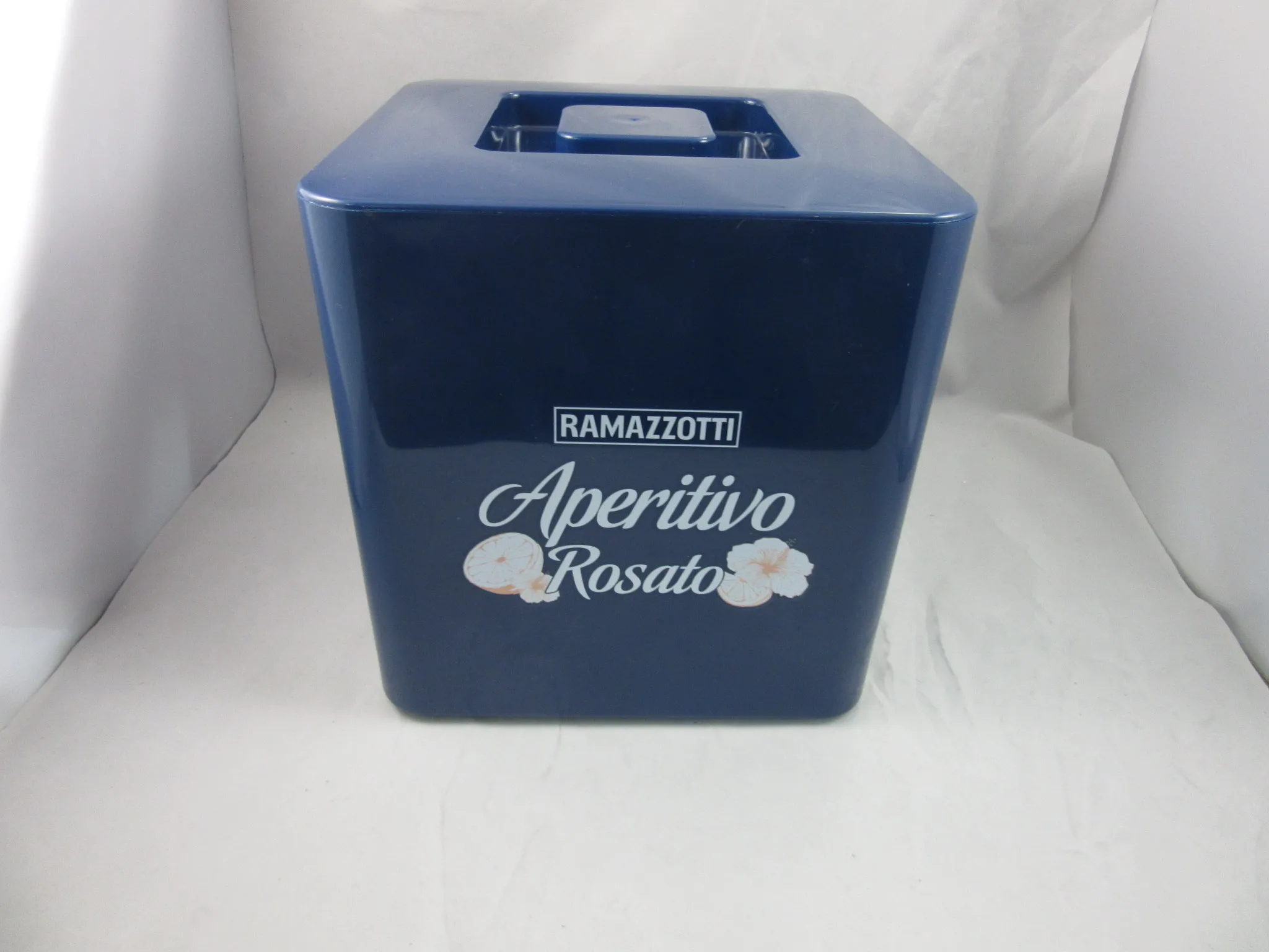 PS doublewall square plastic ice bucket with lid 10L