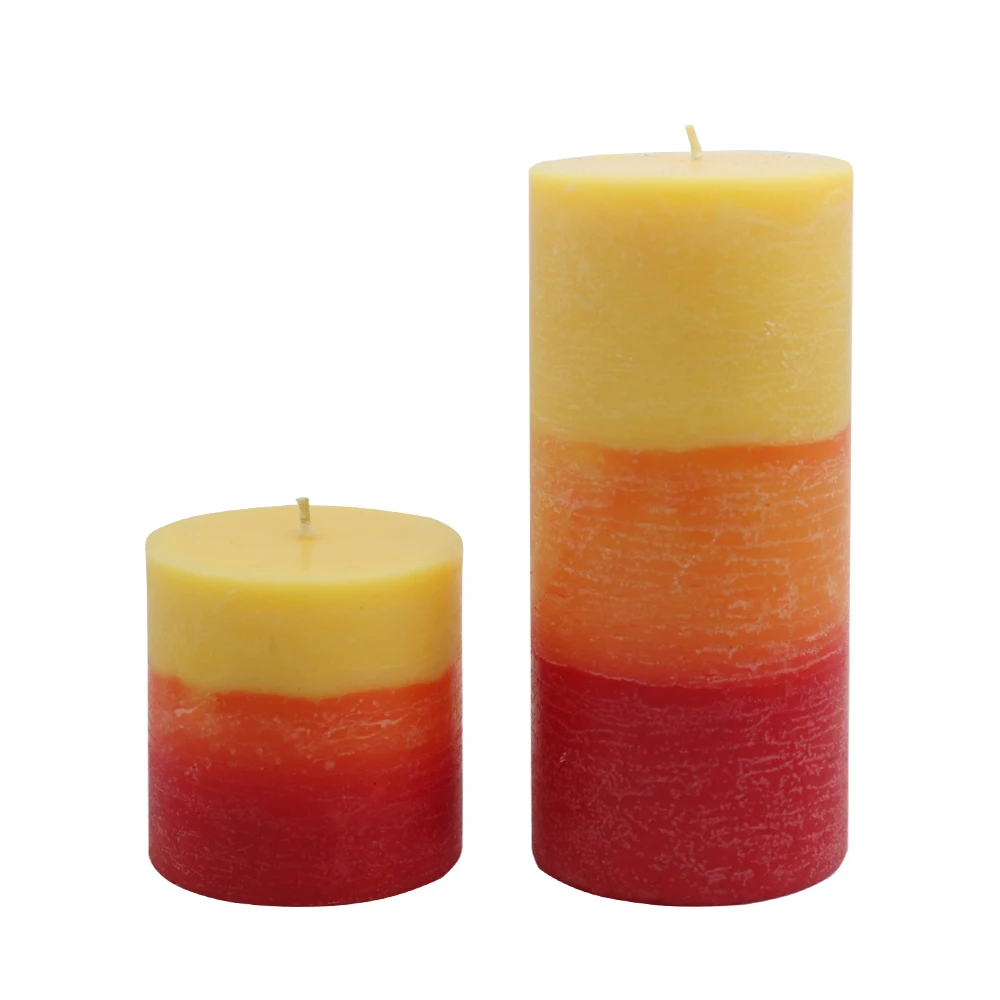 China manufacturers direct selling custom private label ice effect big pillar candles