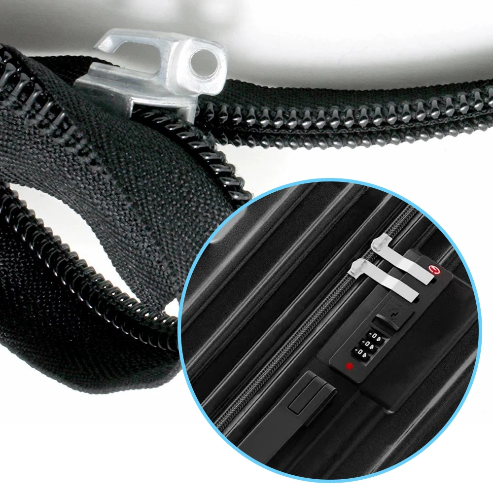 Reinforced Zipper 8# 10# Double Layer Nylon Zipper Two Layer Teeth Anti-Theft Zipper For Suitcase
