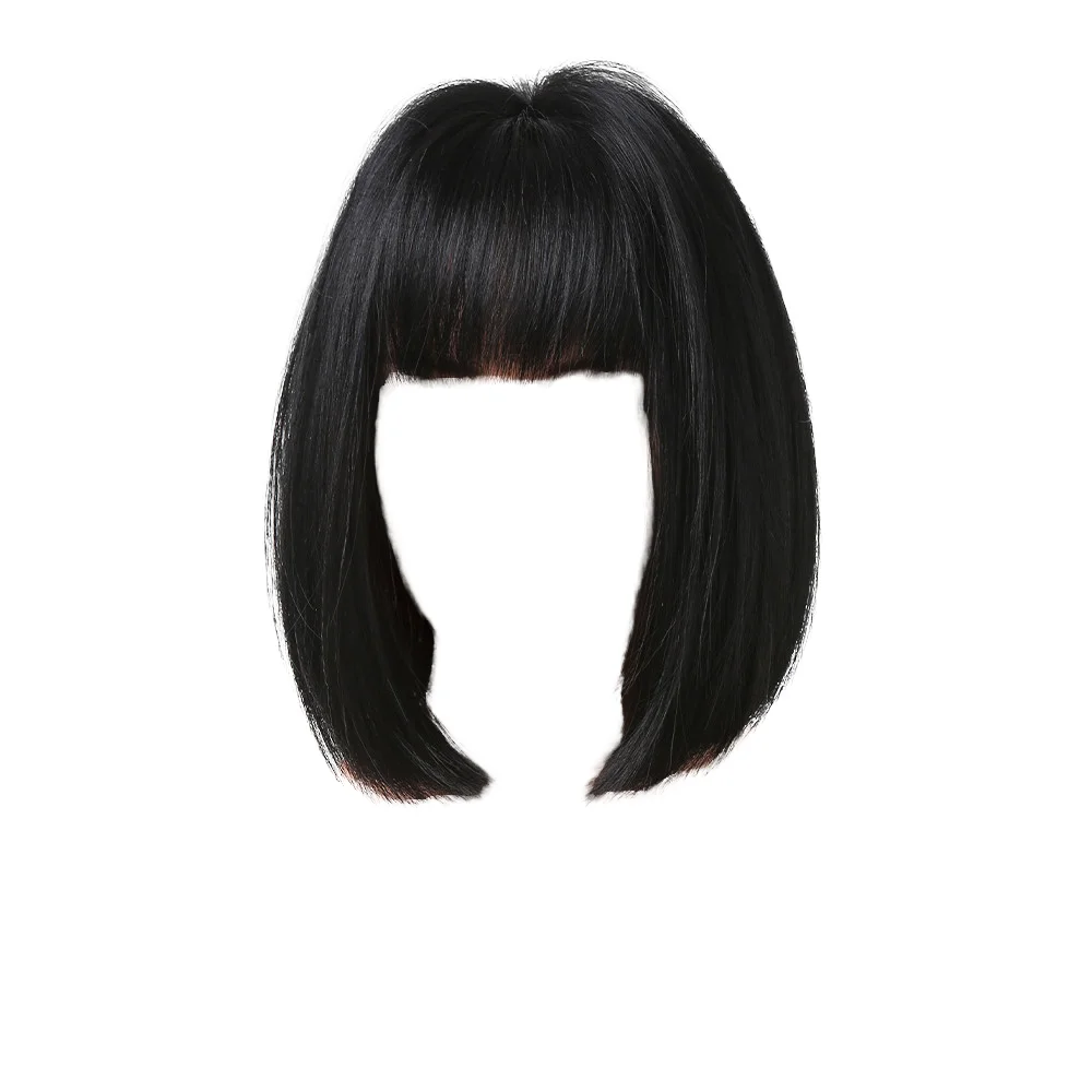 Bobhaircut Medium Short Hair Wig Female Age-Reducing European and American 2023 Fashion New Full-Head Black Girl