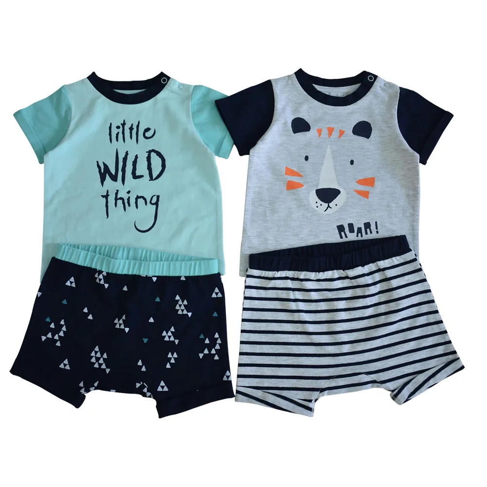 
Latest wholesale Baby boy summer short sleeve set 