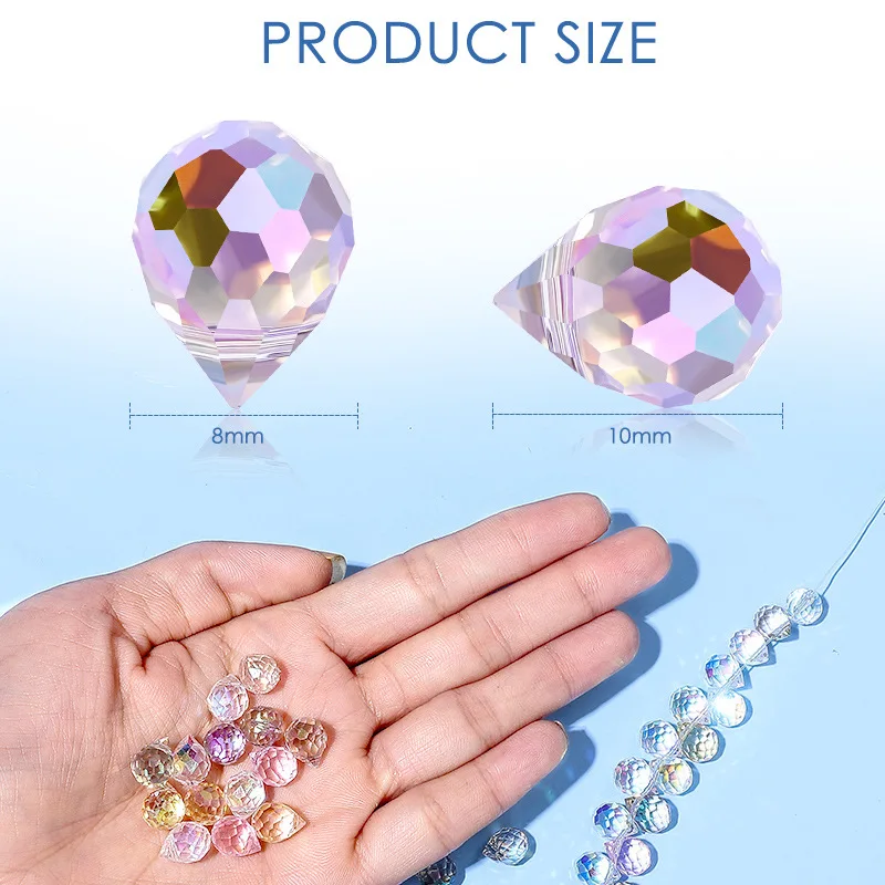 Crystal factory wholesale top hole strawberry faceted crystal glass beads  for jewelry natural stone beads